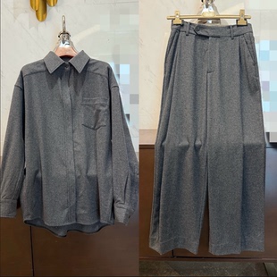 锥形裤 衬衫 140S可水洗抗静电剥鳞羊毛外套式 2025秋冬温暖底色