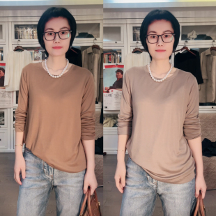 T恤衫 栖肤之亲 打底衫 长袖 早春 裸感针织羊毛衫