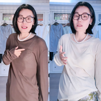 进口强捻supima棉 Row一片式干爽轻盈自然剪边长袖T恤