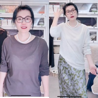 进口强捻supima棉 Row一片式干爽轻盈自然剪边长袖T恤
