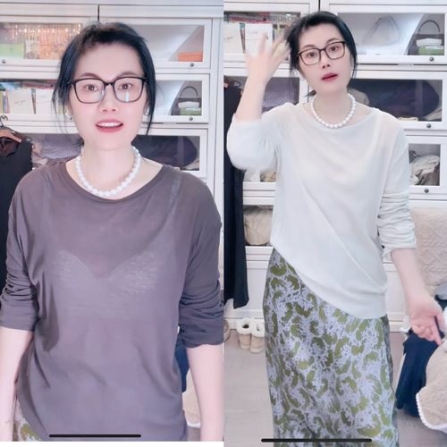 进口强捻supima棉 Row一片式干爽轻盈自然剪边长袖T恤
