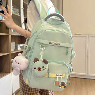 森系书包女轻便小学生双肩包高颜值初高中学生多隔层大容量背包女