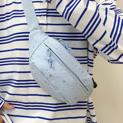 原创ins风星星胸包女百搭斜挎