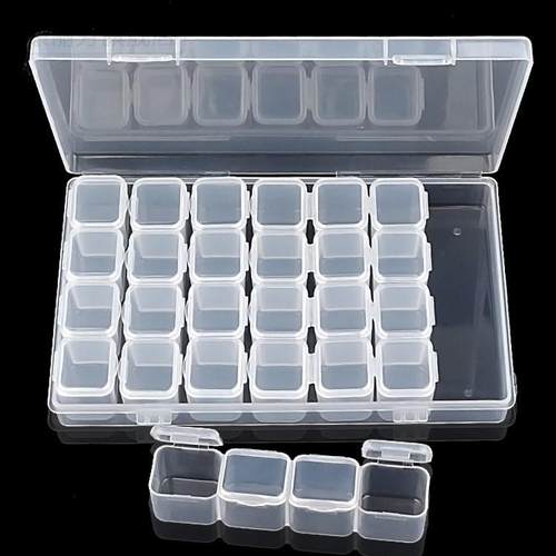 美甲工具收纳盒分装28格