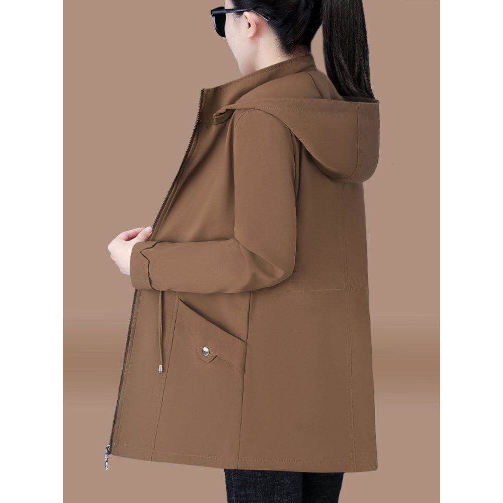 潮牌咖色风衣外套女中长款春秋2025新款中年女装秋装妈妈上衣洋气