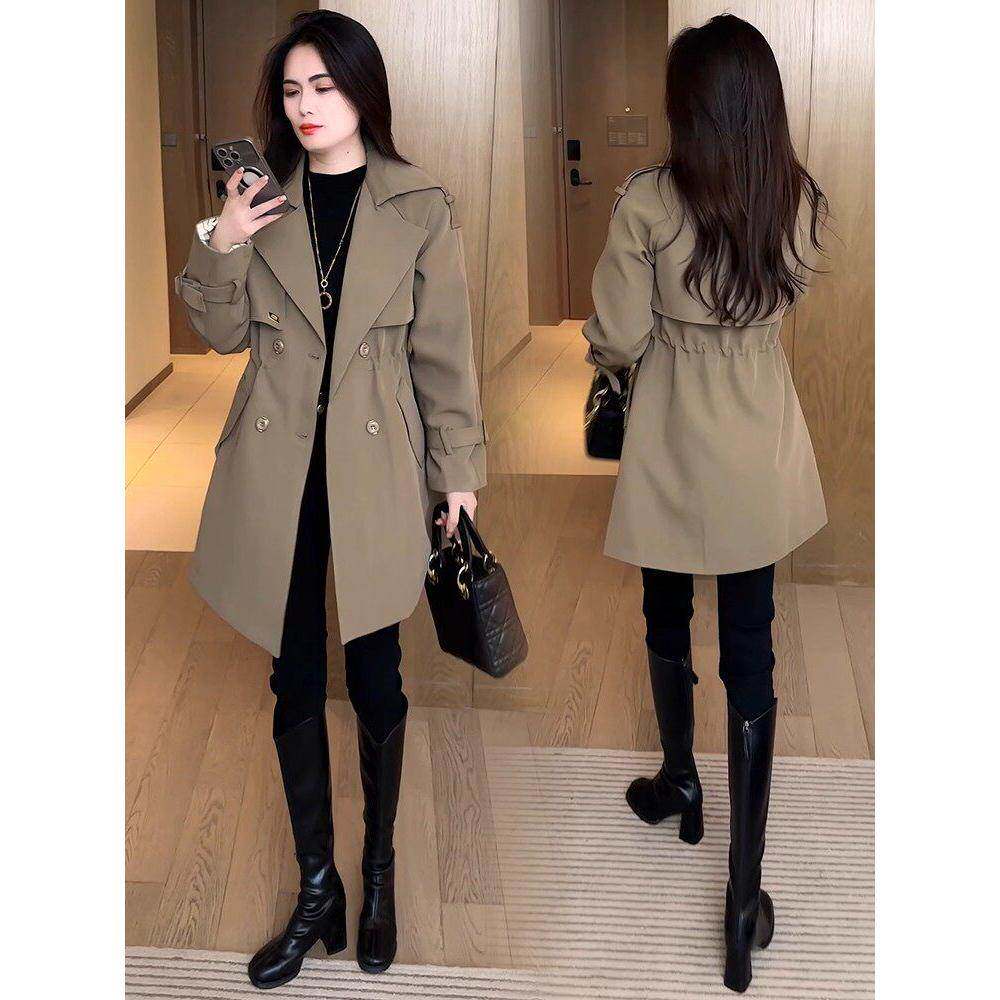 香港代购风衣外套女中长款2025秋季新款时尚收腰显瘦英伦风大衣潮