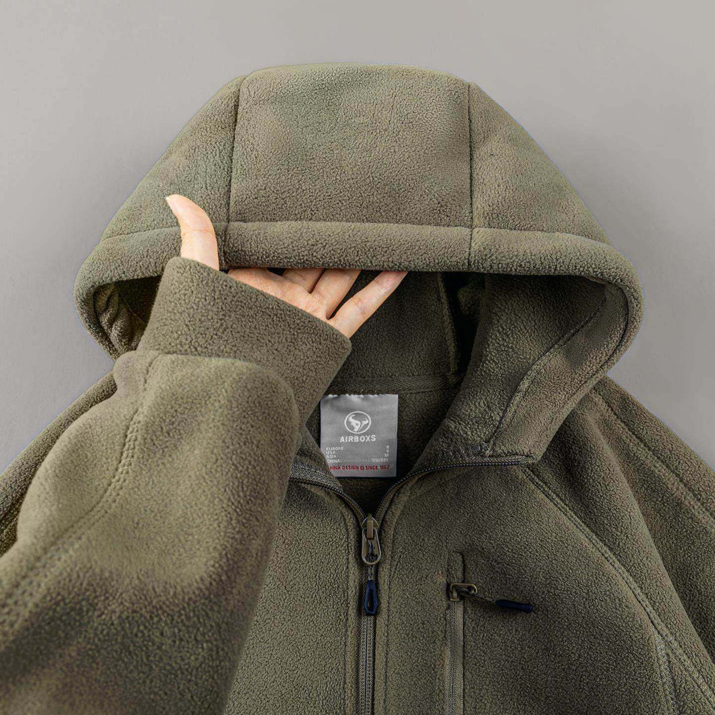 MAROLIO~900G重磅摇粒绒外套男冬季连帽加绒加厚保暖开衫卫衣棉服,户外/登山/野营/旅行用品,抓绒衣,淘宝优惠券,粉丝福利购,淘宝优惠卷