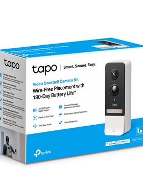 TP-Link Tapo D230S1智能高清视频门铃  A100电池 夜视 全彩