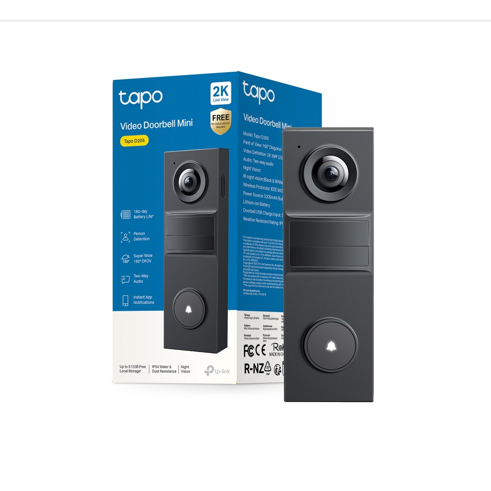 TapoD205/2K夜视WiFi智能门铃