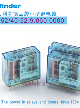 现货40.52.9.060.0000,DC60V意大利finder继电器/8脚插座95.95.3
