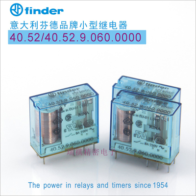 现货40.52.9.060.0000,DC60V意大利finder继电器/8脚插座95.95.3