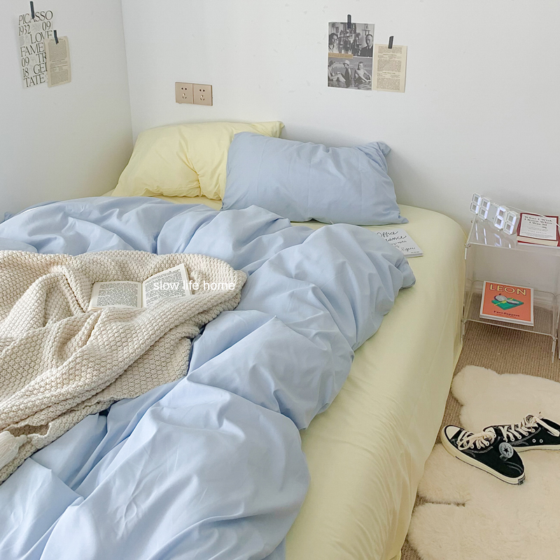 温柔磨毛床单四件套床上三件套
