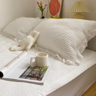 小红书博主种草好货|ins韩国外贸水洗雪纺床盖加厚绗缝雪纺床单