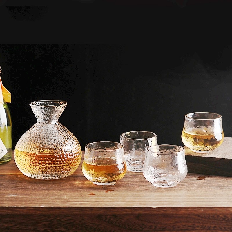 日式清酒壶套装玻璃梅酒果酒温酒器烫酒壶家用一两小白酒杯米酒子