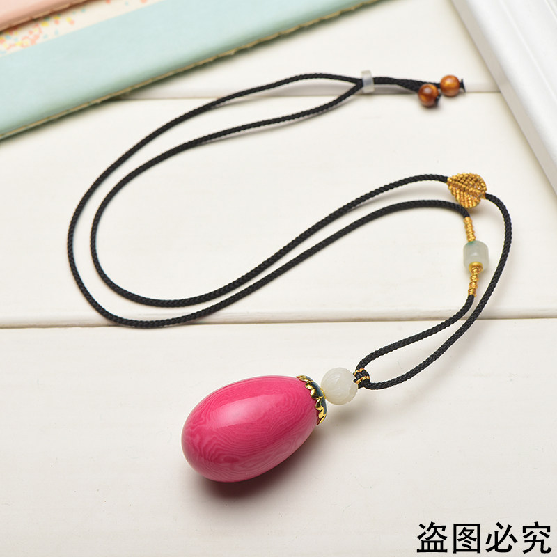 菩提子彩色红绿黄蓝紫色项链吊坠图片