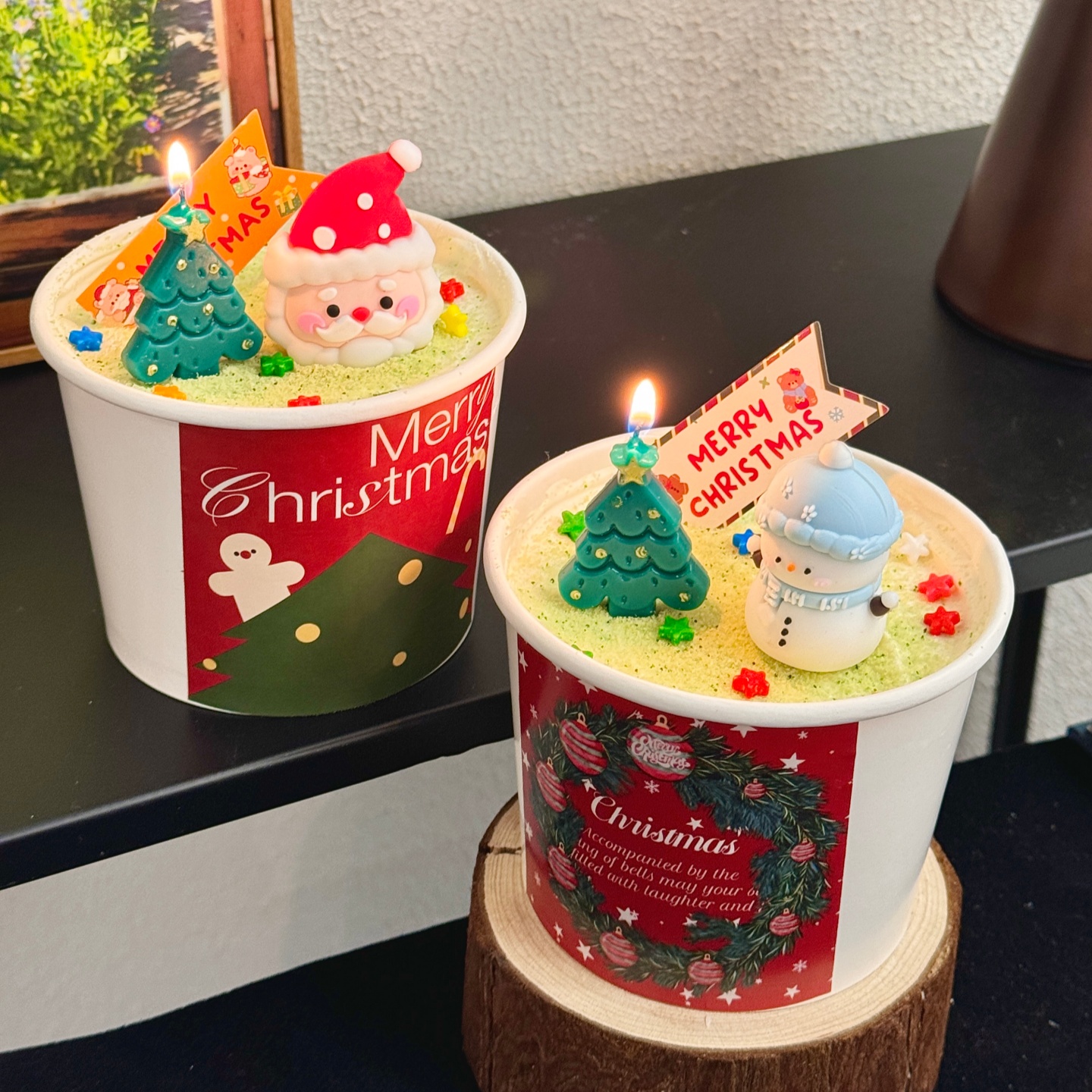2026圣诞节奶油杯蛋糕装饰摆件网红圣诞老人雪人节日甜品装饰装扮