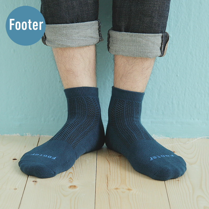 3双/台湾footer毛巾袜子男防臭袜吸汗加厚毛圈棉袜休闲短筒袜男士