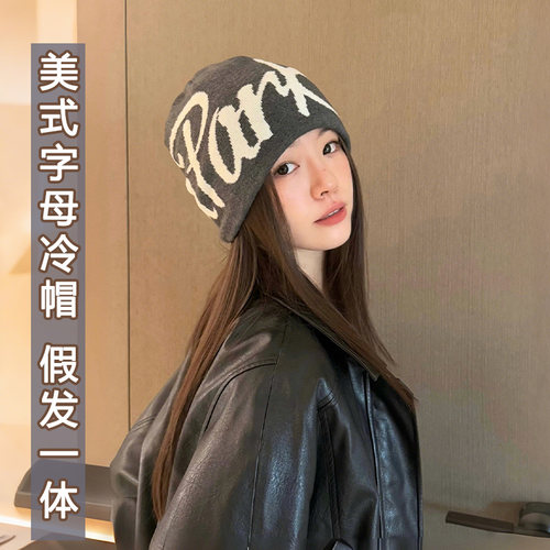 假发帽子女可拆款美式冷帽