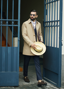 艾比路英式 复古BALMACAAN日本面料防雨OXFORD风衣外套巴尔玛肯