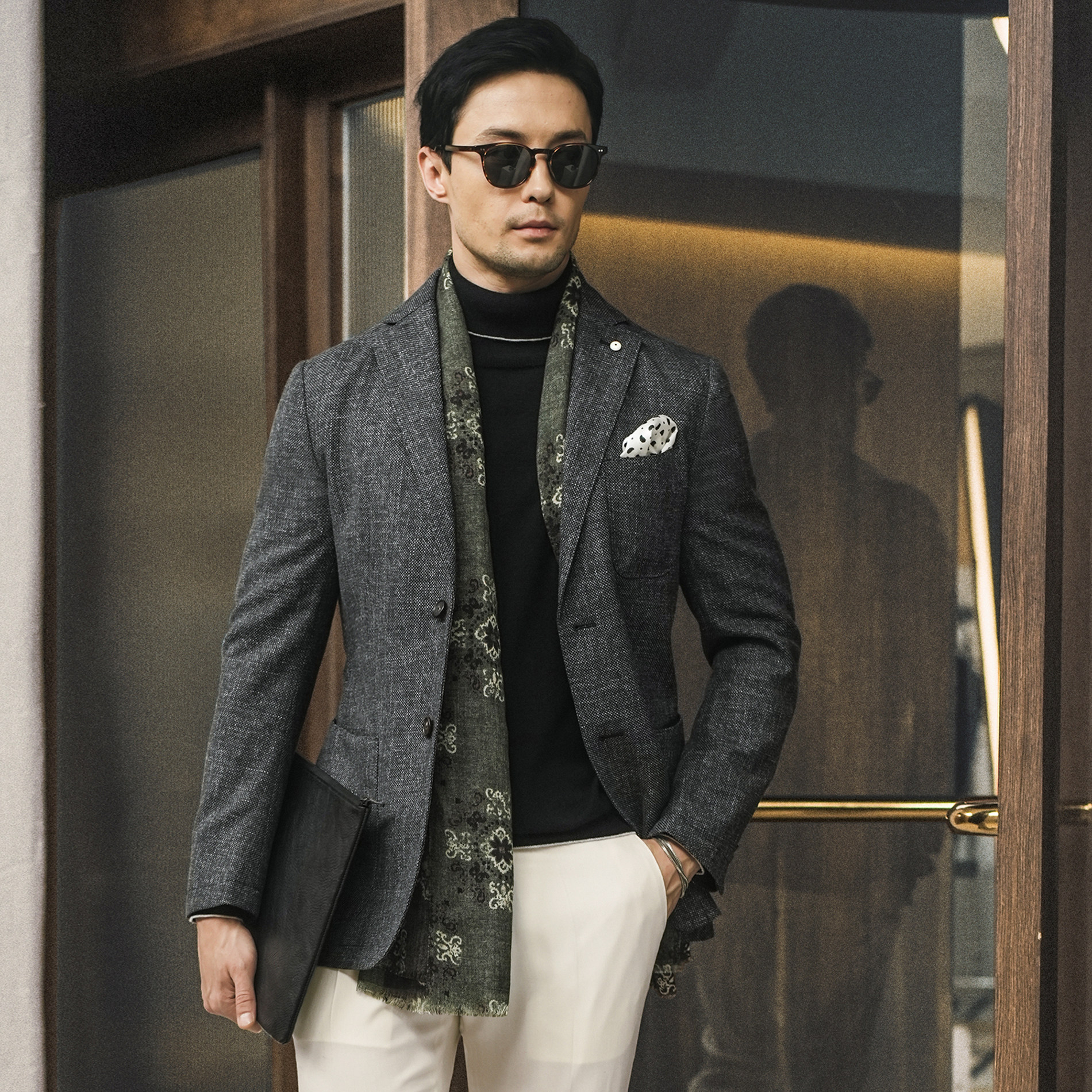 日常冬季两粒扣西装意大利面料