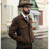 夹克工装 3RD牛仔款 翻领外套 复古绅士麂皮绒经典 艾比路春季