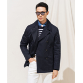 艾比路26春新全棉免烫双排扣海军短风衣PEA 老钱外套男 COAT意式