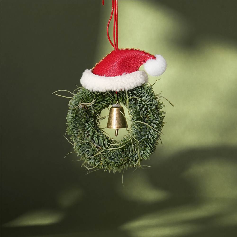 MondayMonday礼物圣诞诺贝松花环车挂手工制作