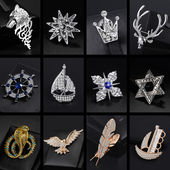 领针西服大衣胸花西装 韩版 潮流英伦风胸针男士 外套胸针女配饰