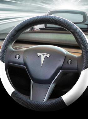 特斯拉Model3/Y精英和平内饰免提方向盘套车型雅四季装饰把手套