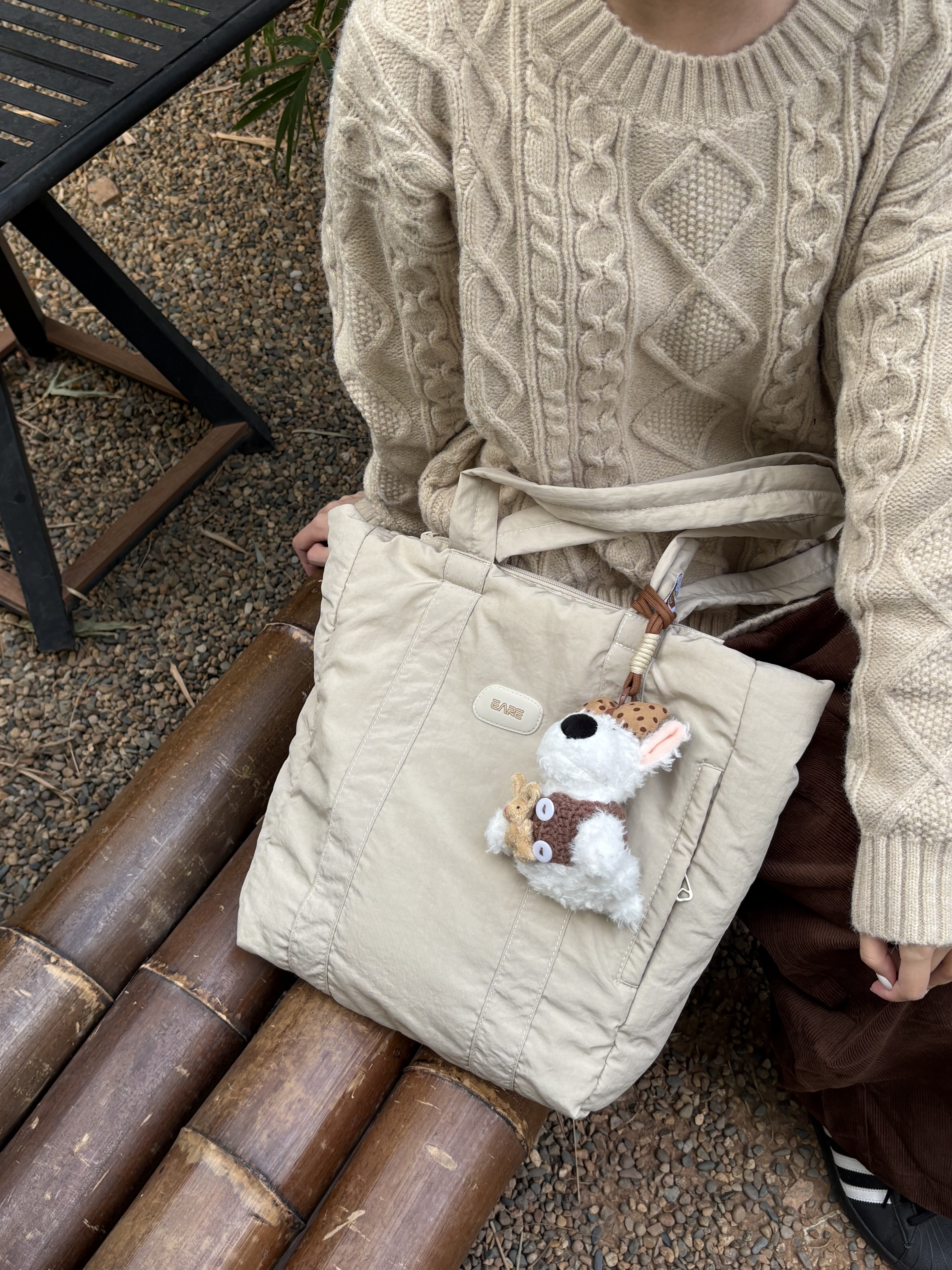 asm studio棉服包包女秋冬韩系尼龙大容量托特包云朵包通勤包包