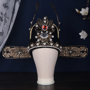 戏剧小生帽子帽越剧改良状元帽黄梅戏戏曲女驸马帽解元巾新郎官帽