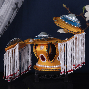 京剧戏曲头饰舞台演出头盔帽子霸王别姬虞姬冠如意冠武则天平顶冠