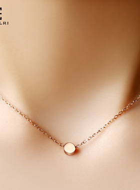 兰米儿短款彩金许愿骨chic女18K