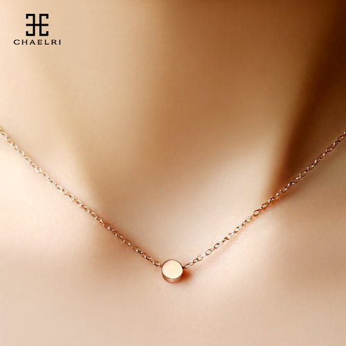 兰米儿短款彩金许愿骨chic女18K