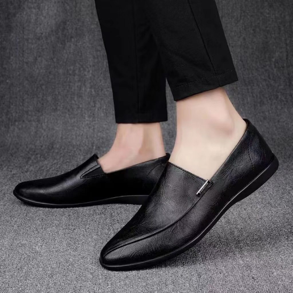 秋新款头层豆豆鞋真皮软底懒人潮流休闲一脚蹬小皮鞋跨境大码男鞋,运动鞋new,运动休闲鞋,淘宝优惠券,粉丝福利购,淘宝优惠卷