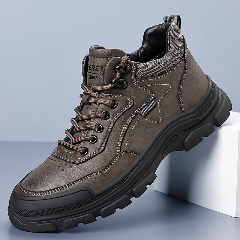 东北雪地靴男2025冬季加绒加厚中帮男士棉皮鞋防寒保暖防滑大棉鞋