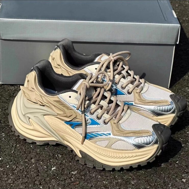 露思时尚百搭同款响尾蛇老爹鞋女款夏季2025新款透气增高厚底鞋潮