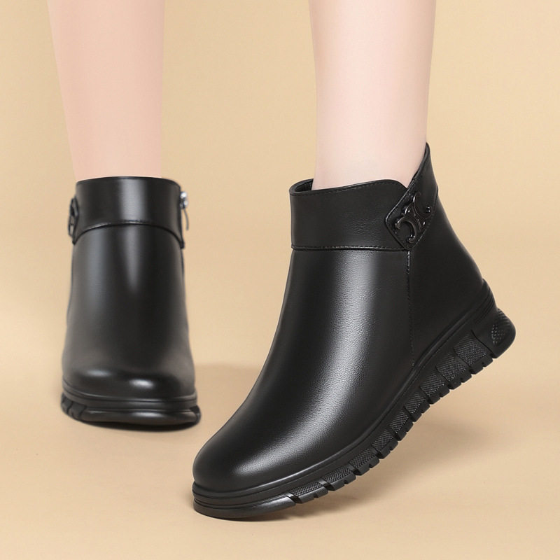 中老年妈妈短靴中跟粗跟防滑软底羊毛加绒妈妈棉鞋雪地靴加大码,运动鞋new,运动休闲鞋,淘宝优惠券,粉丝福利购,淘宝优惠卷