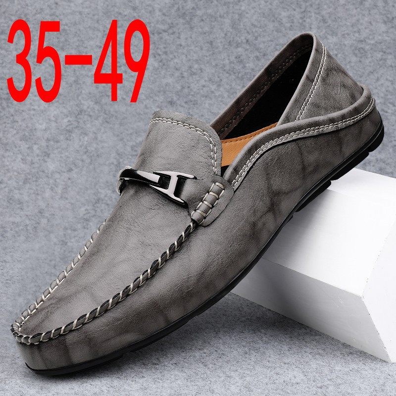豆豆鞋牛皮休闲鞋套脚懒人鞋手工青年皮鞋开车鞋男款跨境大码货源,运动鞋new,运动休闲鞋,淘宝优惠券,粉丝福利购,淘宝优惠卷