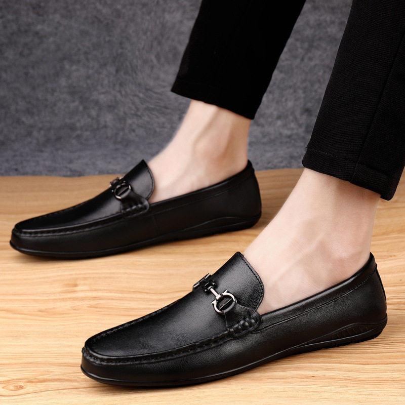 男士休闲皮鞋平底一脚蹬手工豆豆鞋春真皮鞋套脚懒人鞋 men shoes,运动鞋new,运动休闲鞋,淘宝优惠券,粉丝福利购,淘宝优惠卷