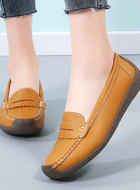 跨境大码35-44码女鞋妈妈鞋牛筋底懒人鞋低帮护士鞋舒适女鞋豆豆