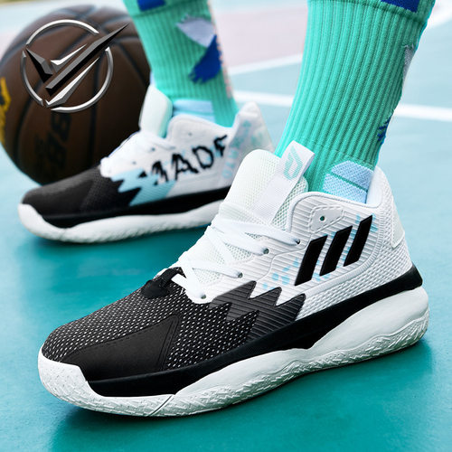 笑相迎实战篮球鞋男摩擦有声音夏季新款透气实战防滑战靴