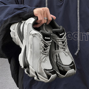 复古炸街休闲鞋 增高百搭网面运动鞋 男美式 巴黎情侣11XL厚底老爹鞋