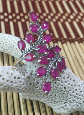 泰国纯银彩色锆石戒指