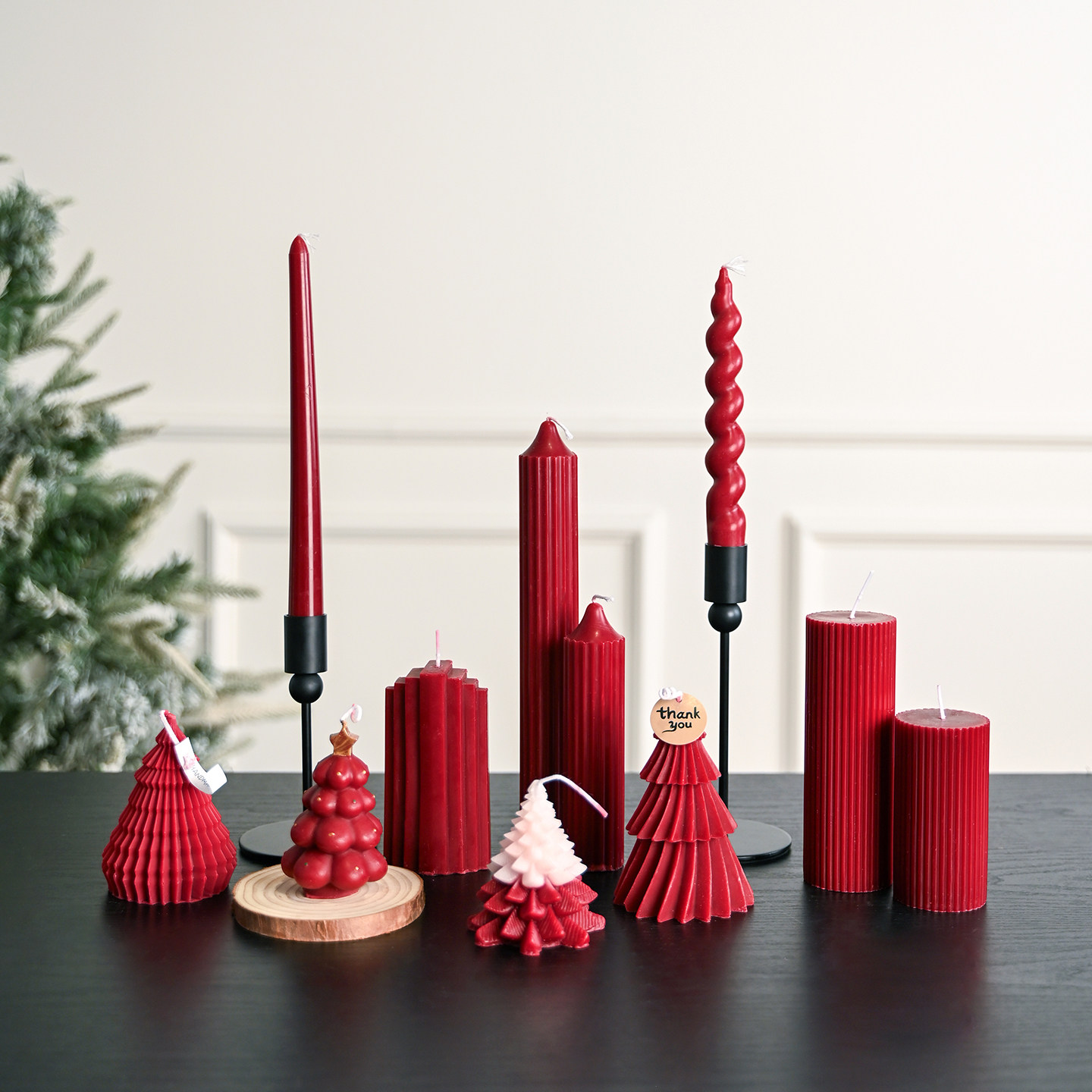 复古烛台红色蜡烛套装圣诞新年喜庆造型节日桌面布置创意装饰摆件,家居饰品,烛台,淘宝优惠券,粉丝福利购,淘宝优惠卷
