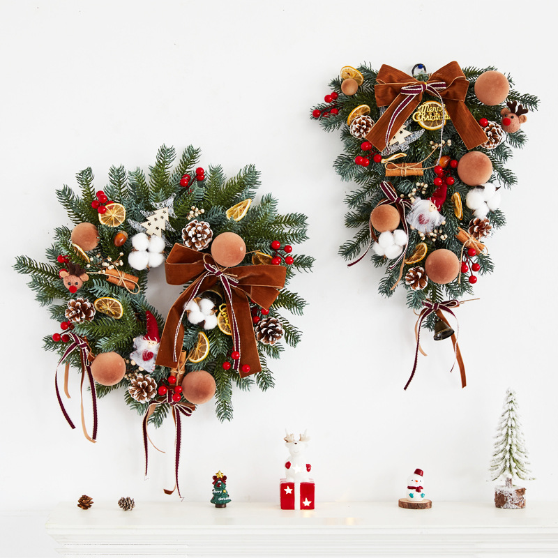 新款发光花环挂树商场装扮门挂