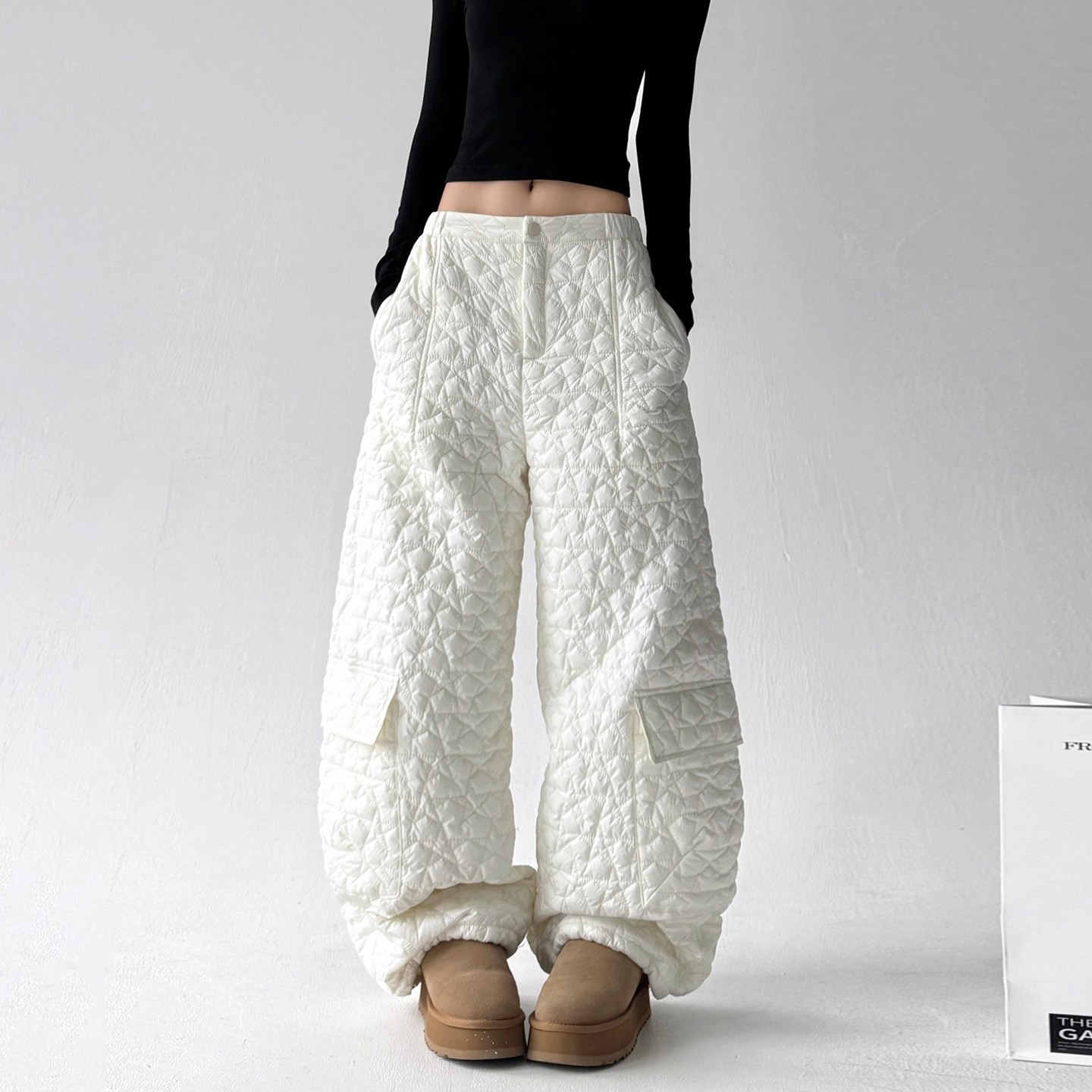 MDCWSTUDIO洋气白色棉裤韩版工装