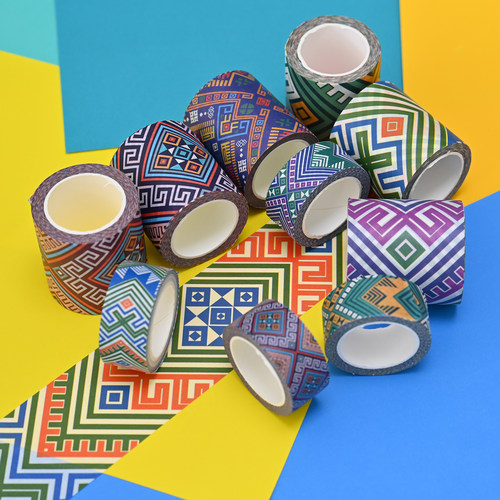 广西特色壮锦贴纸DIY背胶贴纸