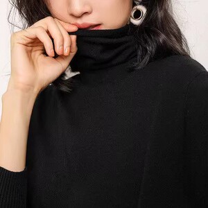 A1【第二件0元】圆领羊毛衫套头短款大码宽松百搭打底针织