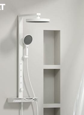 瑞尔特K30钢琴按键大置物台多功能背喷按摩冷热出水淋浴花洒K20
